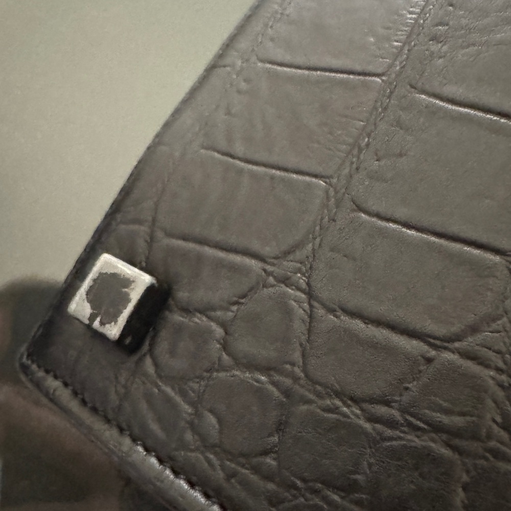 Celine Crocodile Embossed Phantom  / BLACK Medium Rare Edition 100% Authentic - Picture 12 of 15